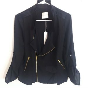 REVOLVE LINE & DOT Moto lightweight Black jacket.